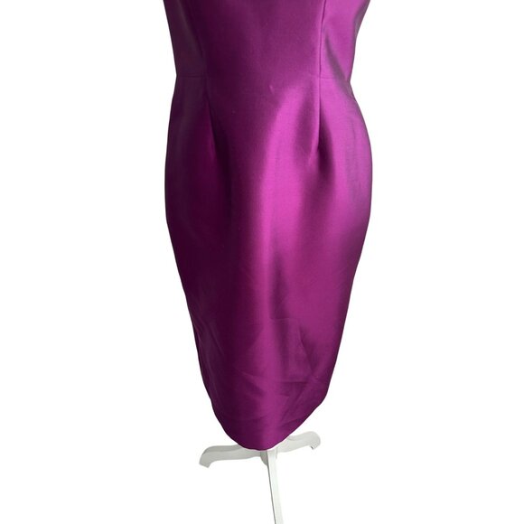 CATHERINE REGEHR Purple Off The Shoulder Cocktail Dress Size Medium - Picture 11 of 13